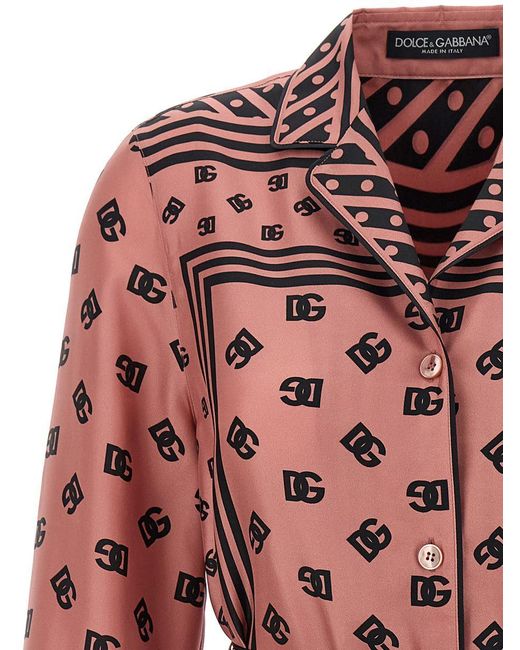 Dolce & Gabbana Red Silk Shirt