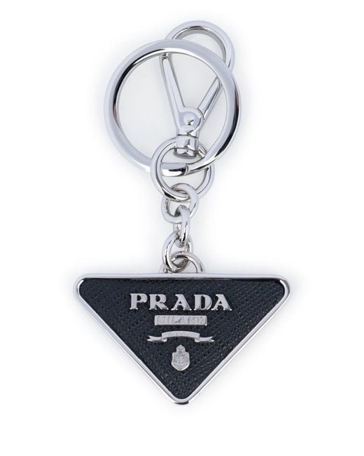 Prada Gray Key Tag for men