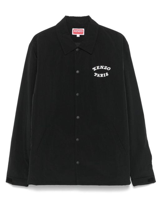 KENZO Black Jacket With Tiger Motif for men