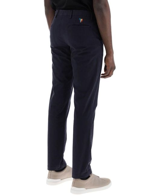 Paul Smith Blue Cotton Stretch Chino Pants For for men