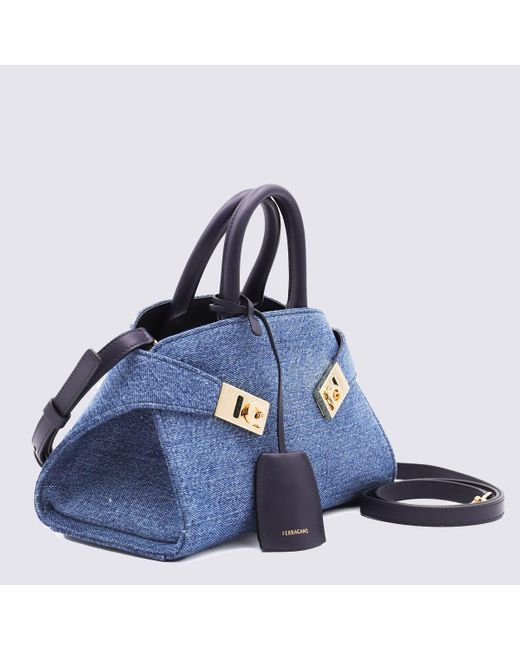 ハンドバッグ FERRAGAMO DENIM LEATHER HUG MINI TOP HANDLE BAG FERRAGAMO Mini Hug Denim Top Handle Bag | Nordstrom