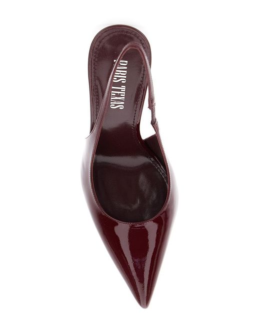 Paris Texas Purple Glossy Pointed Toe Lidia Slingback