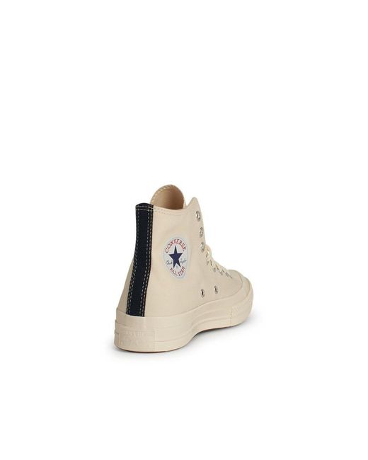 COMME DES GARÇONS PLAY White Canvas Sneakers
