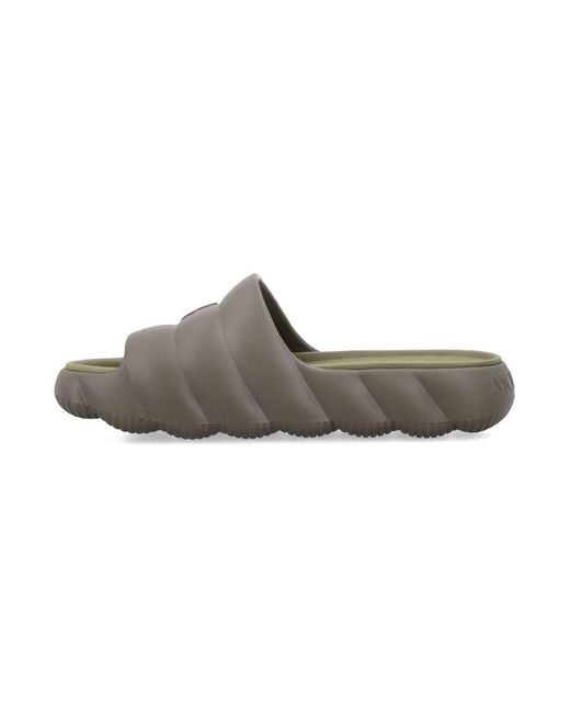 Moncler Gray Lilo Slides Shoes for men