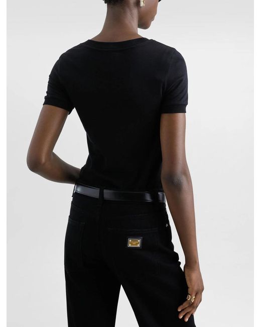 Dolce & Gabbana Black T-Shirts And Polos