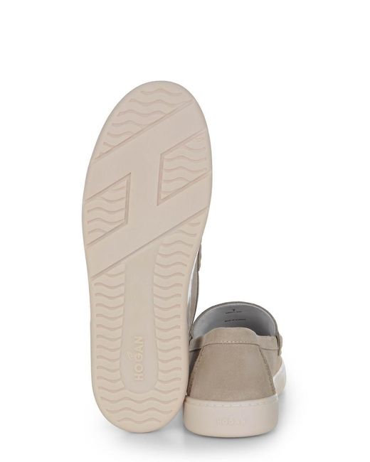 Hogan White Moccasins for men