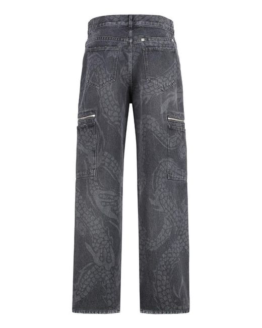 Givenchy Gray Cargo Jeans for men