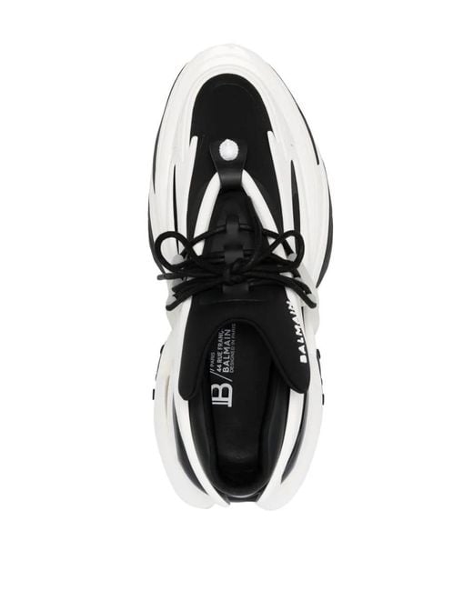 Balmain White Unicorn Low-Top Sneakers for men