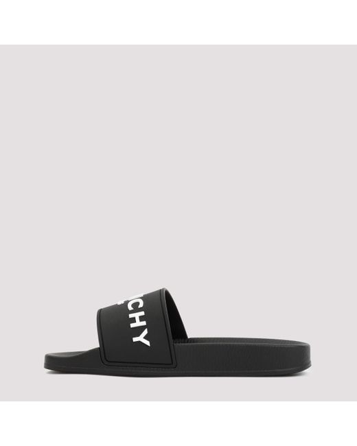 Givenchy Black Leather Wedge Sandals