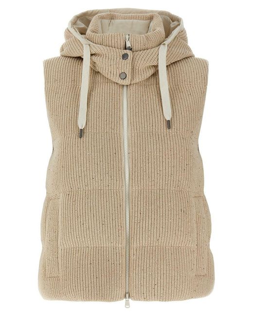 Brunello Cucinelli Natural Dazzling Vest