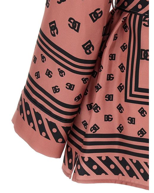 Dolce & Gabbana Red Silk Shirt