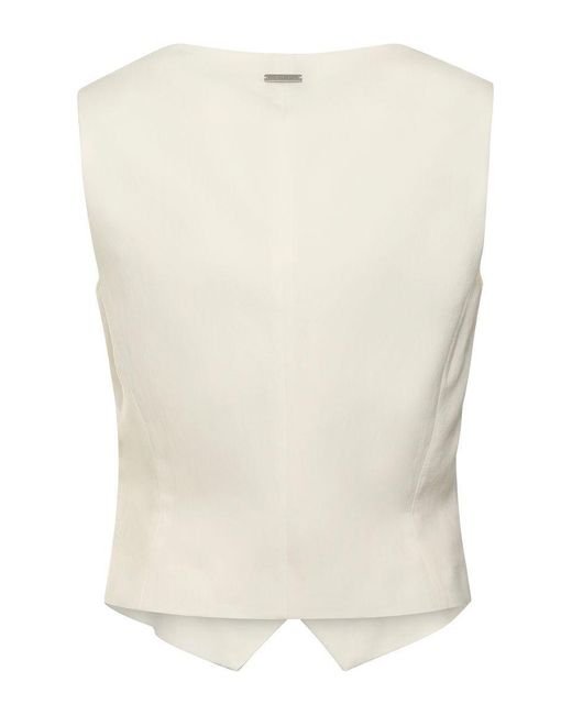 Calvin Klein Natural Single-Breasted Vest