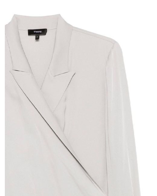Theory White Pk Lapel Wrap Bl.Mod O1102503