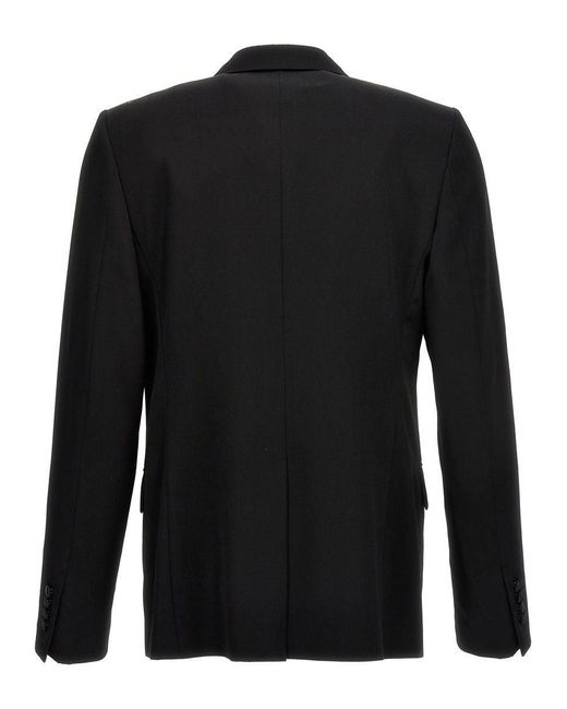 Lanvin Black Wool Tuxedo Blazer With Peak Lapels for men