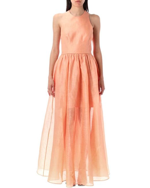 Zimmermann Orange Illuminate Racer Maxi Dress