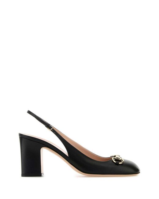 Gucci Black Leather Pumps