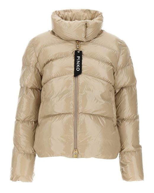 Pinko Natural 'Micro Caban' Down Jacket