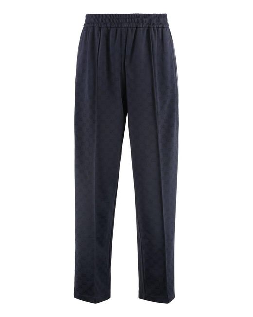 Gucci Blue Technical Fabric Pants For for men