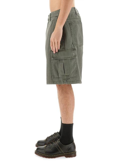 Obey Green Baggy Bigwig Cargo Shorts for men