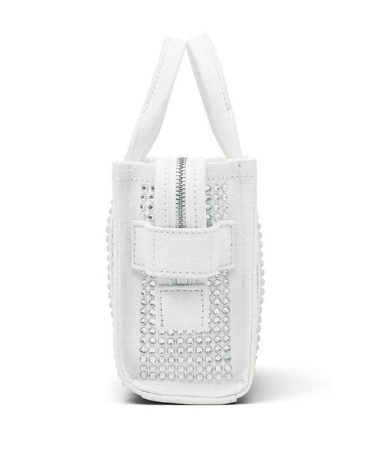Marc Jacobs White 'The Crystal Canvas Crossbody Tote' Crossbody Bag