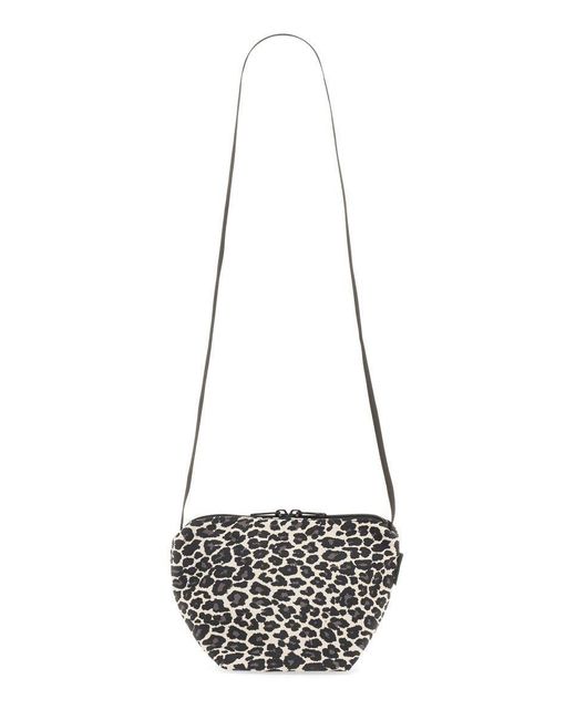 Herve Chapelier White Mini Bag With Animal Pattern