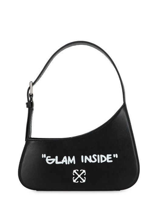 Off-White c/o Virgil Abloh Black Jitney Leather Shoulder Bag