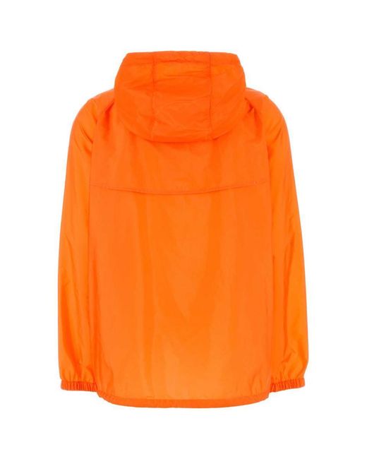 Prada Orange Re-Nylon Hooded Jacket