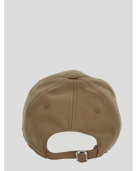 Fendi Brown Baseball Cap With Visor And Embroidered Logo for men