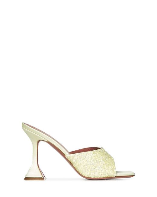 サンダル・ミュール AMINA MUADDI LUPITA CRYSTAL DUST 95 SANDALS Amina Muaddi Lupita crystal dust 95 sandals | The Fashion Square