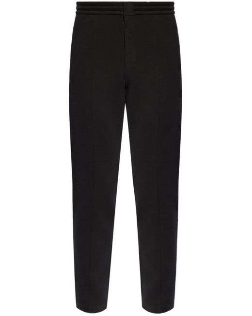 EA7 Black Cotton Sweatpants for men