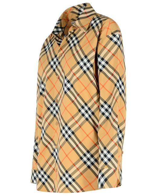 Burberry Metallic 'Check' Cotton Shirt