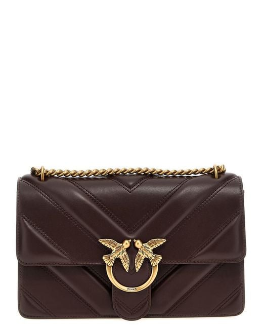 Pinko Brown 'Love One Classic Light' Crossbody Bag