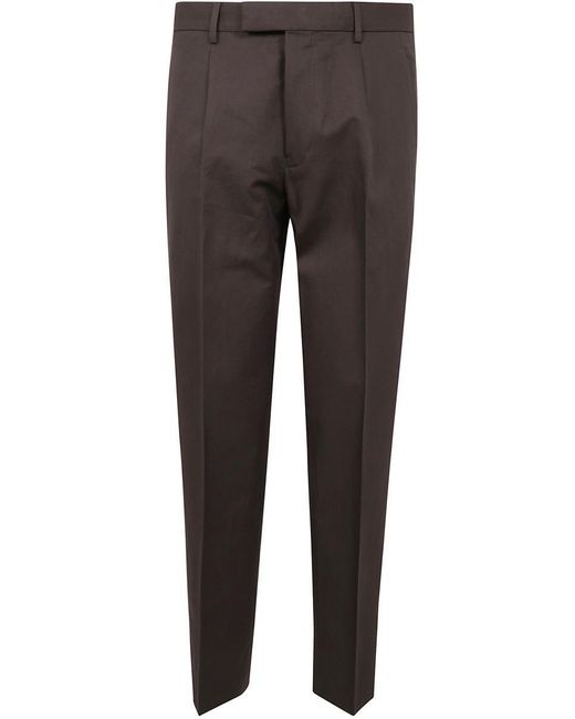 Zegna Gray Cotton-Linen Blend Pants For Ss25 for men