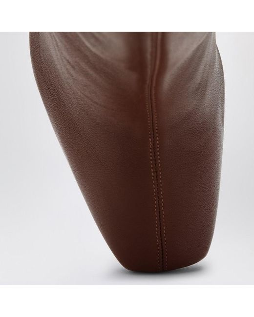 CHLOÉ 26S BOOTS 45 MM IN DARK BROWN CALFSKIN