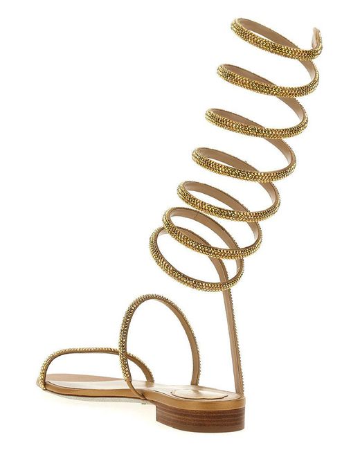 Rene Caovilla Natural René Caovilla Flat Sandals Shoes