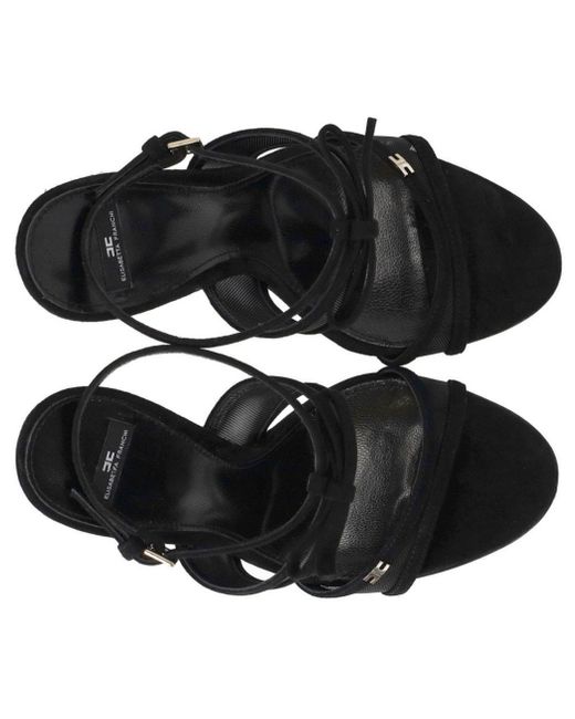 Elisabetta Franchi Black Heeled Sandal With Bow