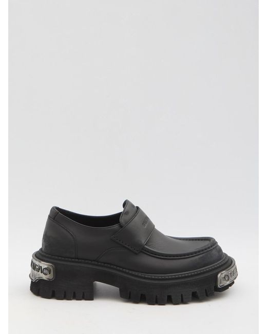 Balenciaga Black Tractor Moccasins for men