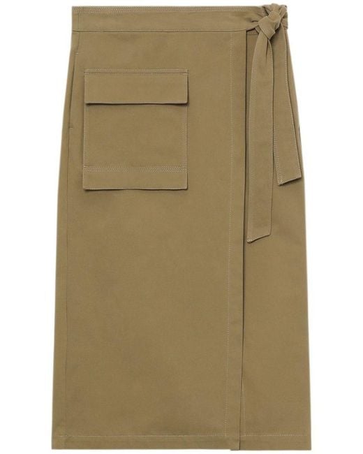 Closed Green Wrap Skirt