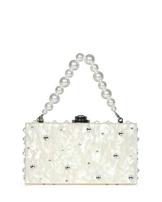 Sophia Webster White Cleo Clutch