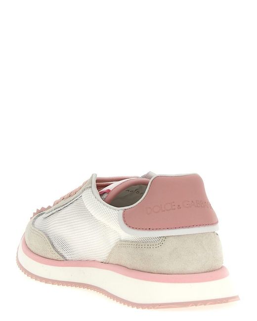 Dolce & Gabbana Pink 'Dg Cushion' Sneakers