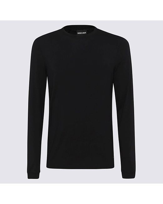 Tシャツ・カットソー GIORGIO ARMANI Giorgio Armani T-shirts and Polos Black ジョルジオ・アルマーニ(GIORGIO ARMANI) メンズTシャツ