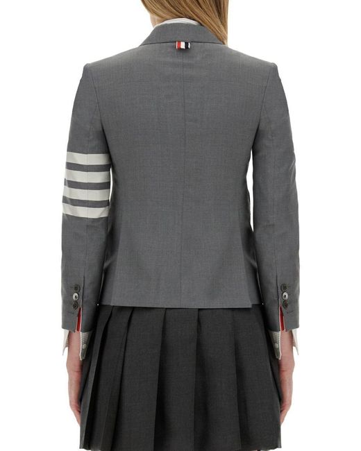 Thom Browne Gray Single-Breasted Jacket
