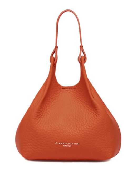 Gianni Chiarini Orange Dua Leather Handbag