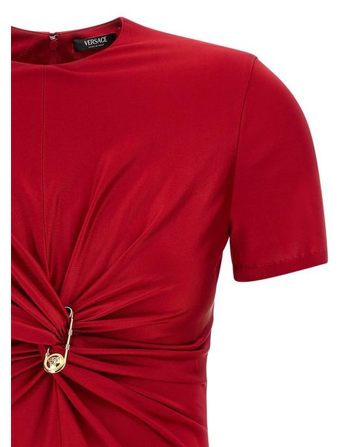 Versace Red Draped Top
