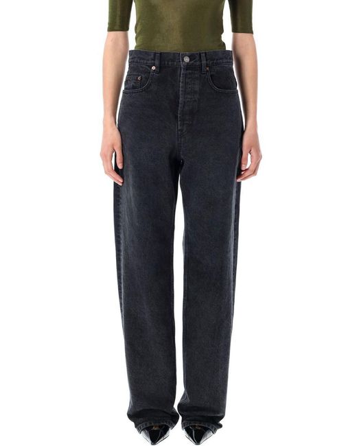 デニム・ジーパン Saint Laurent Carrot-Fit Jeans In Denim Saint Laurent Carrot-fit High Waist Jeans | italist, ALWAYS