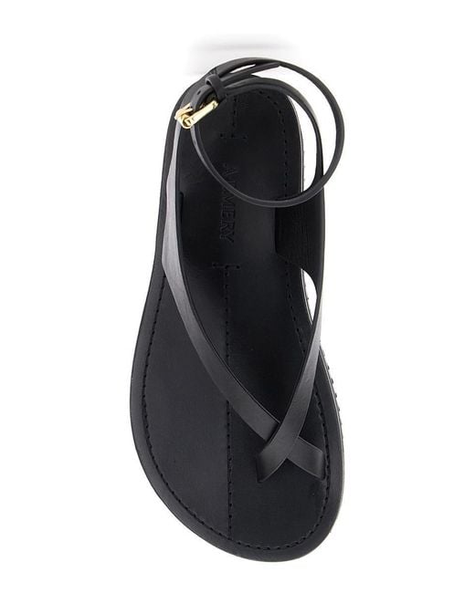 A.Emery Black 'Millar' Sandals With Criss-Crossed Straps And Buckle Closure