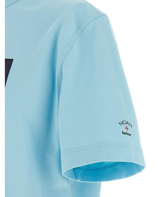 Barbour Blue X Noah 'Archive Swan' T-Shirt for men