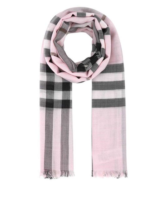 Burberry Pink Scarves And Foulards