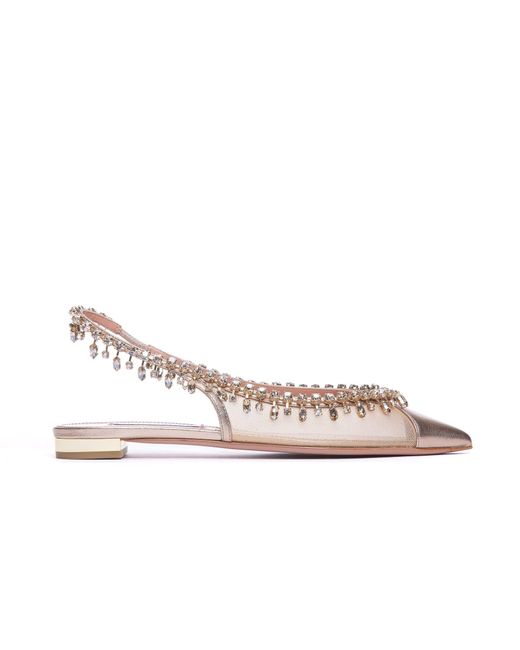Aquazzura Pink Flat Shoes