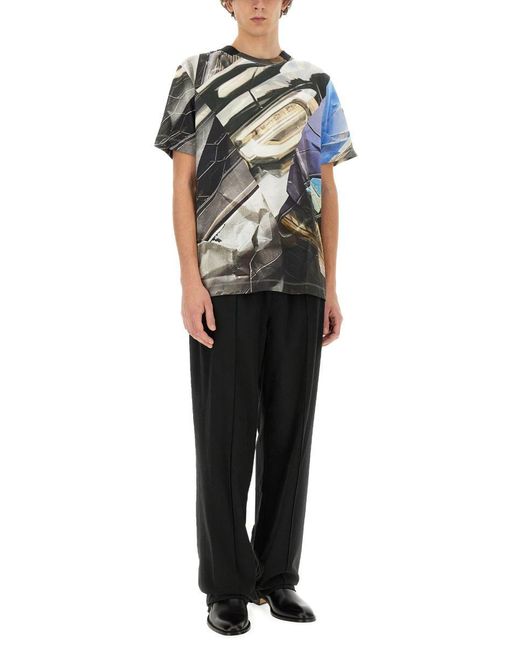 Helmut Lang Multicolor T-Shirt With Print for men